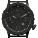 Hazard 4 Heavy Water Diver, 50mm Titanium Watch Bracelet with Tritium, Black Dial, Charcoal Texts, Blue/Red Tritium, HWD-TIPV-B-KC-BBRB
