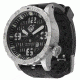 Hazard 4 HeavyWater Diver Titanium Tritium Dive Watch,Black Dial,White Graphics,Blue Bezel,Nylon Strap WAT-HWD-TI-KW-BBRB