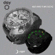 Hazard 4 HeavyWater Diver Titanium Tritium Dive Watch,White Dial,Black Graphics,Green Bezel,Nylon Strap WAT-HWD-TI-WK-GGYG