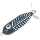 Heddon Tiny Torpedo Topwater Prop Bait, 1-7/8in, 1/4 oz, Black Shore Minnow, X0360XBW