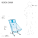 Helinox Beach Chair, Blue Mesh, 10678R1