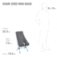 Helinox Chair Zero High Back, Grey, 10560