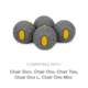 Helinox Vibram Ball Feet Set, Grey, 45mm, 12789