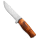 Helle Helle Knives GT Fixed Blade Knife Curly Birch Wood 4.7" Satin 14C28N, Brown, Sandvik 14C28N, adult, BHQ-187084