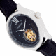 Heritor Automatic Hayward Semi-Skeleton Watch - Mens, Black/Black/Silver, One Size, HERHR9402