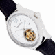 Heritor Automatic Hayward Semi-Skeleton Watch - Mens, White/Black, One Size, HERHR9401