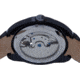 Heritor Automatic Roman Semi-Skeleton Leather-Band Watch, Black, One Size, HERHS2205