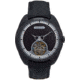 Heritor Automatic Roman Semi-Skeleton Leather-Band Watch, Black, One Size, HERHS2205