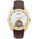 Heritor Automatic Roman Semi-Skeleton Leather-Band Watch, Gold/Brown, One Size, HERHS2203