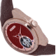 Heritor Automatic Roman Semi-Skeleton Leather-Band Watch, Rose Gold/Light Brown, One Size, HERHS2204