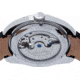 Heritor Automatic Roman Semi-Skeleton Leather-Band Watch, Silver/Black, One Size, HERHS2201