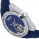 Heritor Automatic Roman Semi-Skeleton Leather-Band Watch, Silver/Navy, One Size, HERHS2202