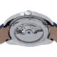 Heritor Automatic Roman Semi-Skeleton Leather-Band Watch, Silver/Navy, One Size, HERHS2202