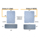 HEST Dually 2 Person Camping Mattress Pad, Long, Blue, M20208BLU