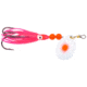 Hildebrandt Salmon Spinner w/squid, SZ 4, Pearl Red Dot, Red Yamashite squid, 1340-PLRD