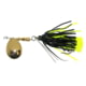 Hildebrandt Snagless Sally Spinner, 4 1/2in, 1/2 oz, 4/0 Hook, Black &amp; Chartreuse Skirt with Gold Blade, 4.SSG-BLCH
