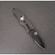 Hoffner Knives 2.8in Snap Folding Knife, 6.8in, Combo Edge, Black Handle, Black Finish, FK-S2CBK-FB