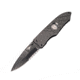 Hoffner Knives 2.8in Snap Folding Knife, 6.8in, Combo Edge, Black Handle, Black Finish, FK-S2CBK-FB