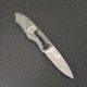 Hoffner Knives 2.8in Snap Folding Knife, 6.8in, Smooth Edge, Dark Ops Handle, Silver Finish, FK-S2SBS-CDO