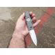 Hoffner Knives 2.8in Snap Folding Knife, 6.8in, Smooth Edge, Dark Ops Handle, Silver Finish, FK-S2SBS-CDO