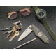 Hoffner Knives 2.8in Snap Folding Knife, 6.8in, Smooth Edge, Dark Ops Handle, Silver Finish, FK-S2SBS-CDO