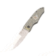 Hoffner Knives 2.8in Snap Folding Knife, 6.8in, Smooth Edge, Dark Ops Handle, Silver Finish, FK-S2SBS-CDO