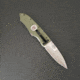 Hoffner Knives 2.8in Snap Folding Knife, 6.8in, Smooth Edge, Olive Handle, Silver Finish, FK-S2SBS-FO
