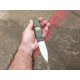 Hoffner Knives 2.8in Snap Folding Knife, 6.8in, Smooth Edge, Olive Handle, Silver Finish, FK-S2SBS-FO