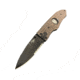 Hoffner Knives Folding Knife, 3.5in, 440c, Spear Point Blade, Chiseled Maduro Grip, Black Combo Blade, FK-S3CBK-CMA