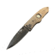 Hoffner Knives Folding Knife, 3.5in, 440c, Spear Point Blade, Chiseled Maduro Grip, Black Smooth Blade, FK-S3SBK-CMA