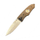 Hoffner Knives Folding Knife, 3.5in, 440c, Spear Point Blade, Chiseled Maduro Grip, Silver Smooth Blade, FK-S3SBS-CMA