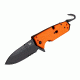 Hogue HK Karma 3.75in First Response Tool Folder Spear Point Blade, Partially Serrated Flipper, Black Finish, G10 Scales, Orange 54214