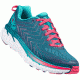 Hoka Clifton 4 Road Running Shoe - Women's-Blue Coral/Ceramic-Medium-5