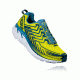 Hoka Men's Clifton 4 Road Running Shoe, Sulphur Spring/Midnight, 7 US, 1016723-SSMD-7