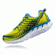 Hoka Mens Clifton 4 Road Running Shoe, Sulphur Spring/Midnight, 7 US, 1016723-SSMD-7