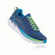 Hoka Mens Clifton 4 Road Running Shoe, True Blue/Jasmine Green, 7 US, 1016723-TBJGR-7