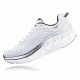 Hoka Mens Clifton 4 Road Running Shoe, White/Black, 14 US, 1016723-WBLC-14