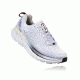 Hoka Women's Clifton 4 Road Running Shoe, White/Blackened Pearl, 8.5 US, 1016724-WBPR-8.5