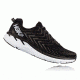 Hoka Womens Clifton 4 Road Running Shoe, Black/White, 7.5 US, 1016724-BWHT-7.5