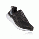 Hoka Womens Clifton 4 Road Running Shoe, Black/White, 7.5 US, 1016724-BWHT-7.5