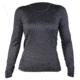 Hot Chillys Womens Micro Elite Chamois CREWNECK TOP, Black, S HC9908-Black-S