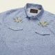 Howler Brothers Gaucho Snapshirt - Mens, Pale Blue Oxford/Orange Blossom Special, M, 120720S-LBO-M