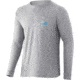 HUK Performance Fishing Bars L/S Pocket Tee - Men's, Heather Grey, M, H1000350-033-M