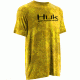 HUK Mens Kryptek Short Sleeve Tee Shirt, Kryptek Blaze Yellow H1200088GBYM