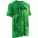 HUK Mens Kryptek Short Sleeve Tee Shirt, Kryptek Neon Green H1200088GNGS