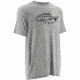 HUK Mens Kscott Bass Sketch Tee, True Grey Heather H1000078TGHS