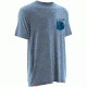 HUK Mens Kscott Short Sleeve Pocket Tee, Heather Carolina Blue H1000059HCBXXXL
