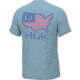 HUK Performance Fishing American Huk Tee - Men's, Crystal Blue, Large, H1000399-497-L