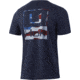 HUK Performance Fishing Americana Tee - Mens, Sargasso Sea Heather, Medium, H1000303-416-M
