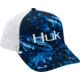 HUK Performance Fishing Camo Trucker Headwear, Cap - Mens, Hydro Reflex, 1, H3000185-468-1